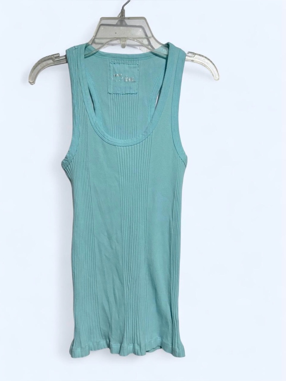 aerie Ribbed Tank Top in Aqua